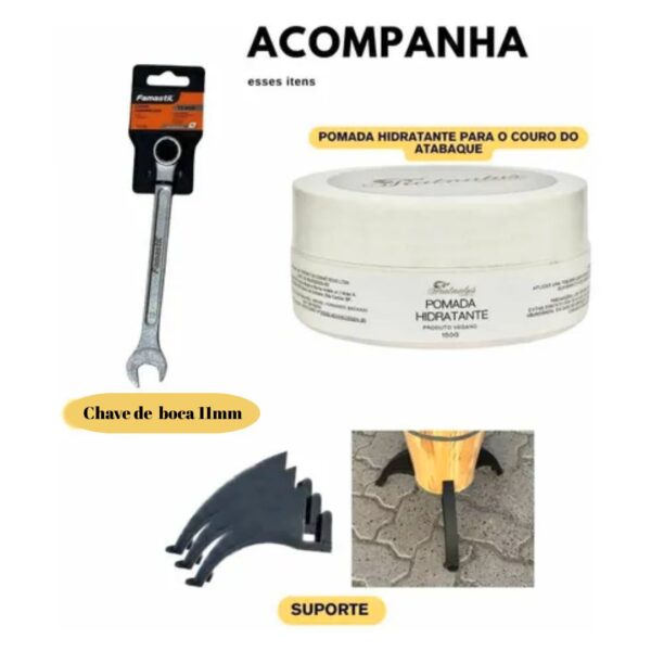 Atabaque Jair® Tradicional 60cm  Aro Confortável- boca 7" - Imagem 2
