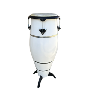 Atabaque Jair®  100cm (RUMPI) boca 12" Laqueado Branco Aro Confortável