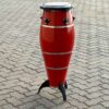 Jogo de Atabaque Jair®  boca 9" Tradicional Laqueado  Vermelho  Aro Confortável - Imagem 2