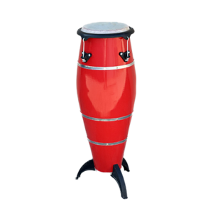 Atabaque Jair® 100cm (RUMPI)boca 12" Laqueada Vermelho Aro Confortável