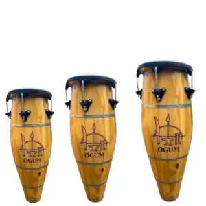 Jogo de Atabaque Jair® Tradicional boca 9" – Personalizado no Ogum - Aro Confortável