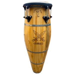 Atabaque Jair®– Personalizado OGUM – Tradicional 90cm (LÊ) boca 9" Aro Confortável