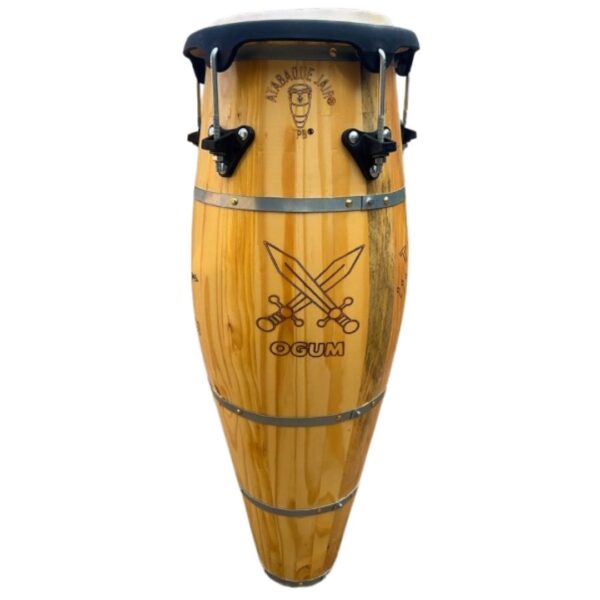 Atabaque Jair®– Personalizado OGUM – Tradicional 90cm (LÊ) boca 9" Aro Confortável
