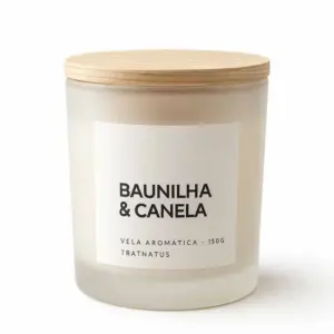 Vela Aromática Premium — Baunilha & Canela-150g