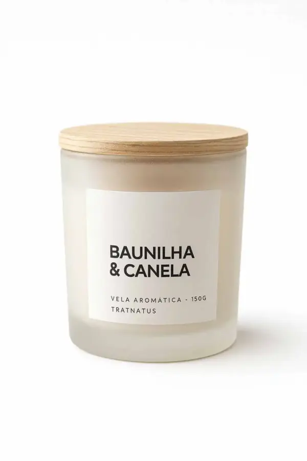 Vela Aromática Premium — Baunilha & Canela-150g