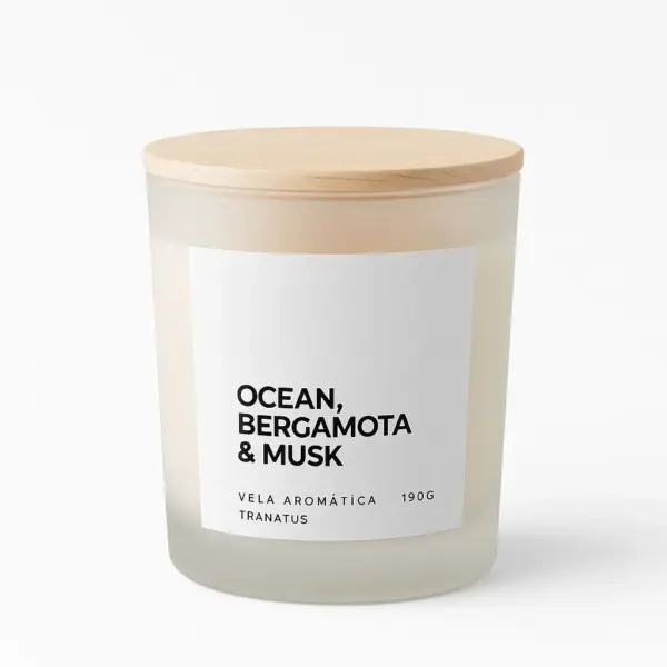 Vela Aromática Premium — OCEAN BERGAMOTA & MUSK-150g
