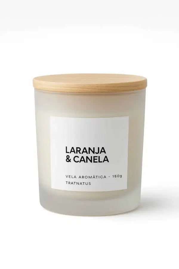 Vela Aromática Premium — Laranja & Canela-150g