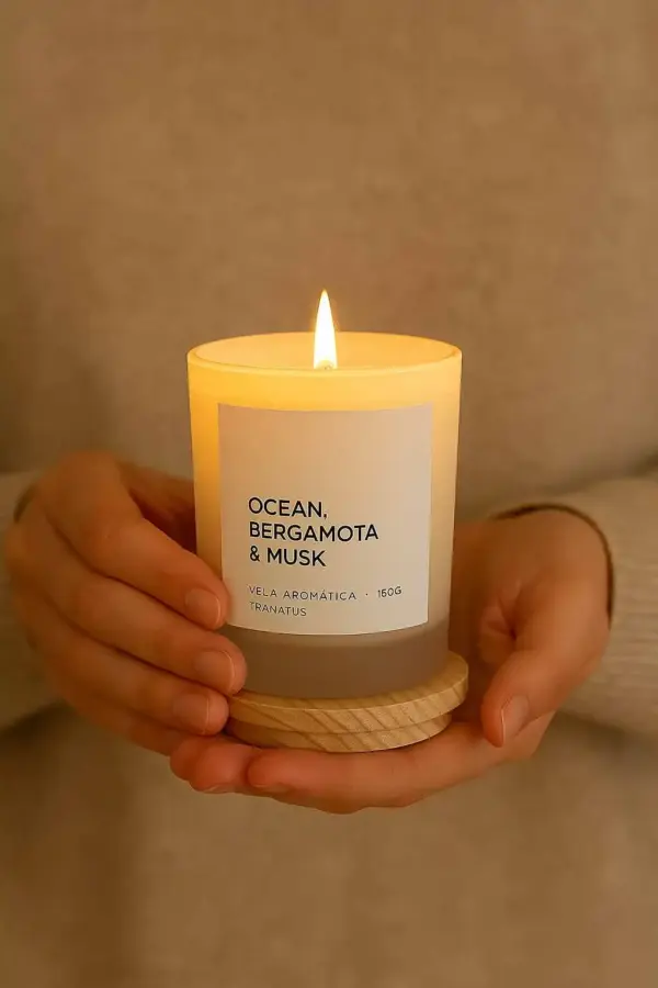 Vela Aromática Premium — OCEAN BERGAMOTA & MUSK-150g - Imagem 3