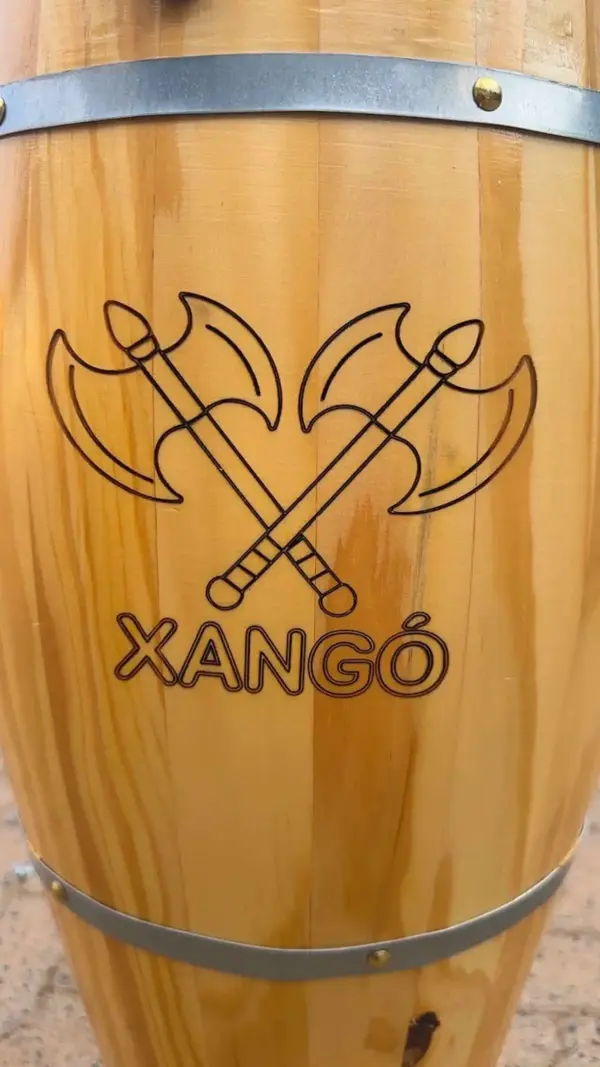 Jogo de Atabaque Jair® Tradicional boca 9" – Personalizado no Xangô- Aro Confortável - Imagem 2